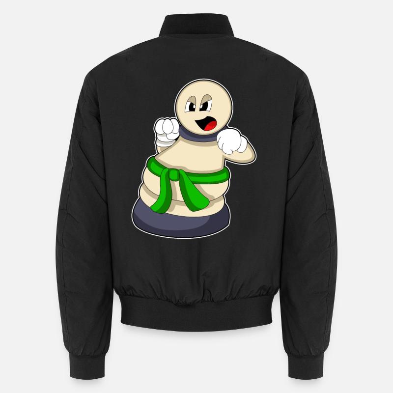 Schachfigur Bauer beim Schach - Unisex Bomberjacke - Schwarz