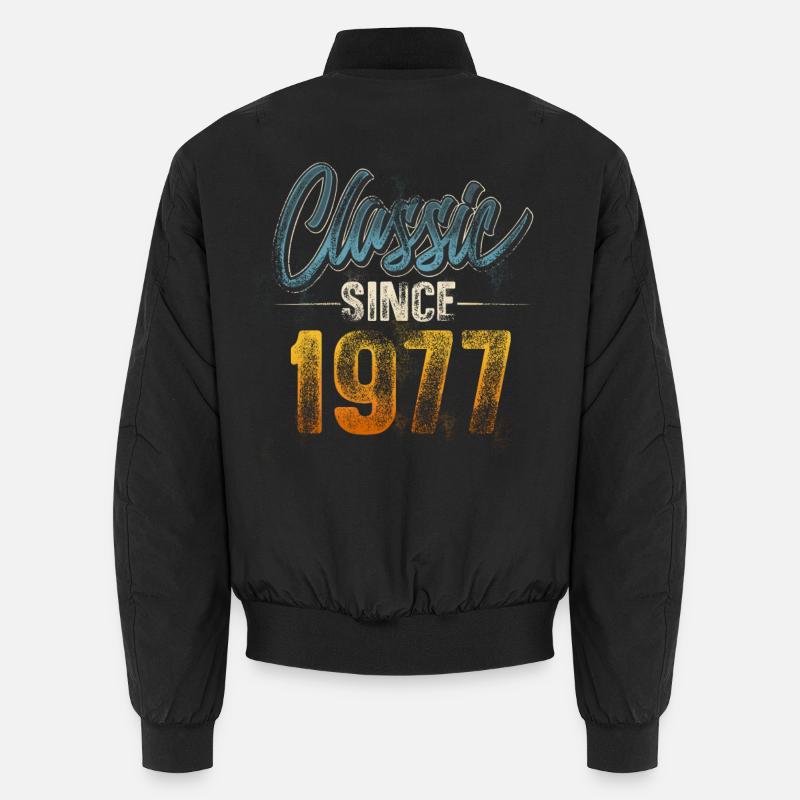1977 Année de naissance Anniversaire Année de construction Millésime Bomber unisexe