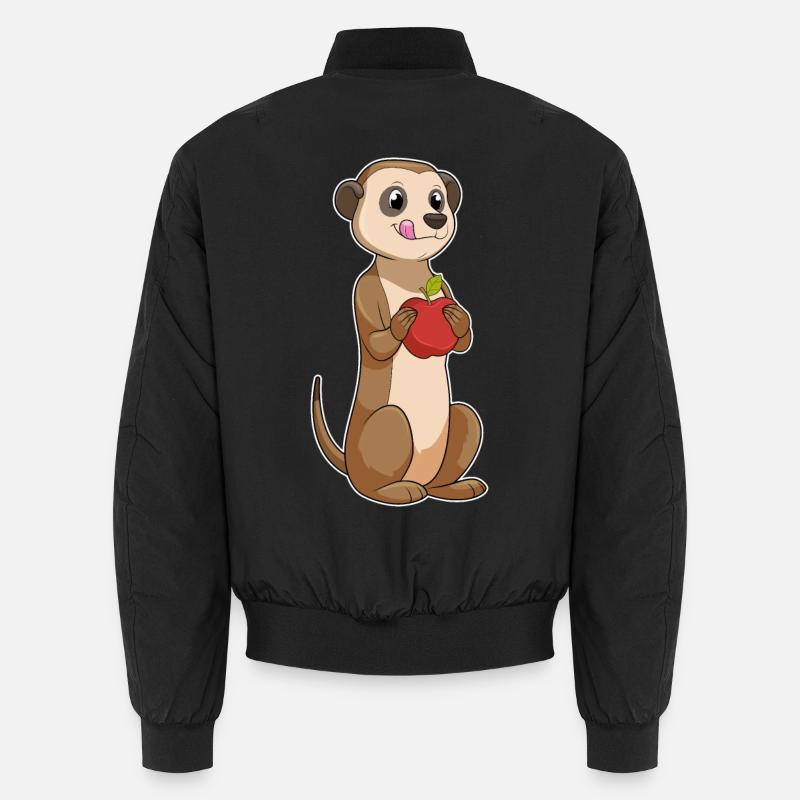 Erdmännchen Apfel - Unisex Bomberjacke - Schwarz