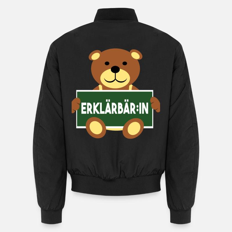 Erklärbär Erklärbär:in - Unisex Bomberjacke - Schwarz