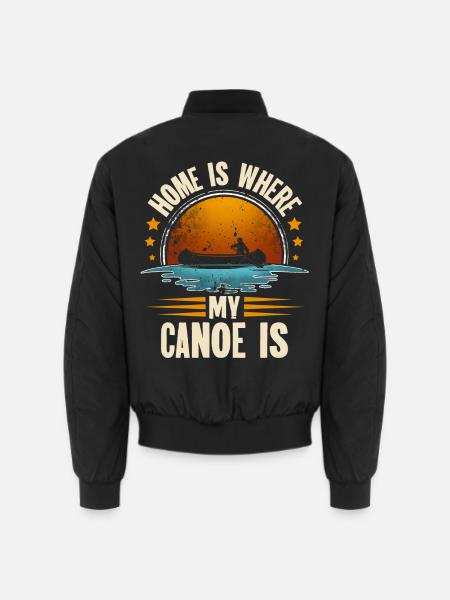 Kanu Kanut Kanutin Kanufahrer - Unisex Bomberjacke - Schwarz