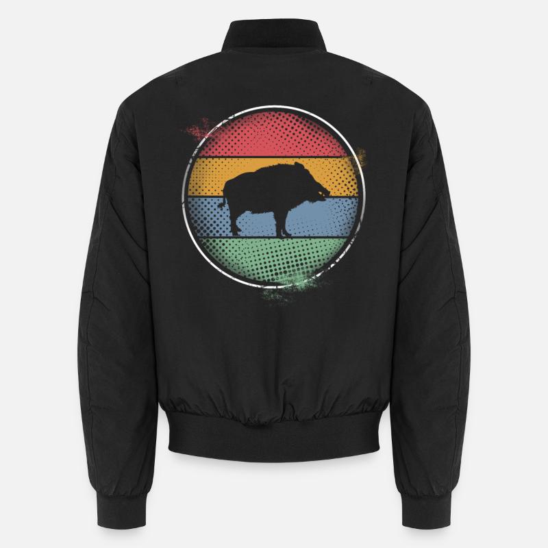 Wildschwein Unisex Bomberjacke