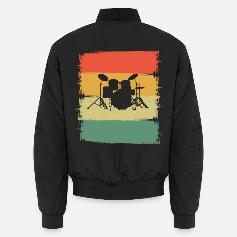 Schlagzeug - Unisex Bomberjacke - Schwarz