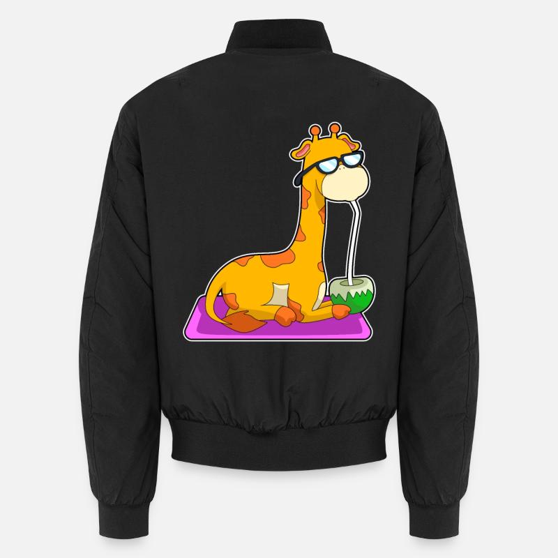 Giraffe Coconut - Unisex Bomber Jacket - black