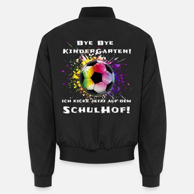 Fußball Schulanfang Geschenk - Unisex Bomberjacke - Schwarz
