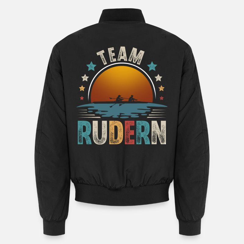 Rudern Ruderer Ruderboot Team Unisex Bomberjacke