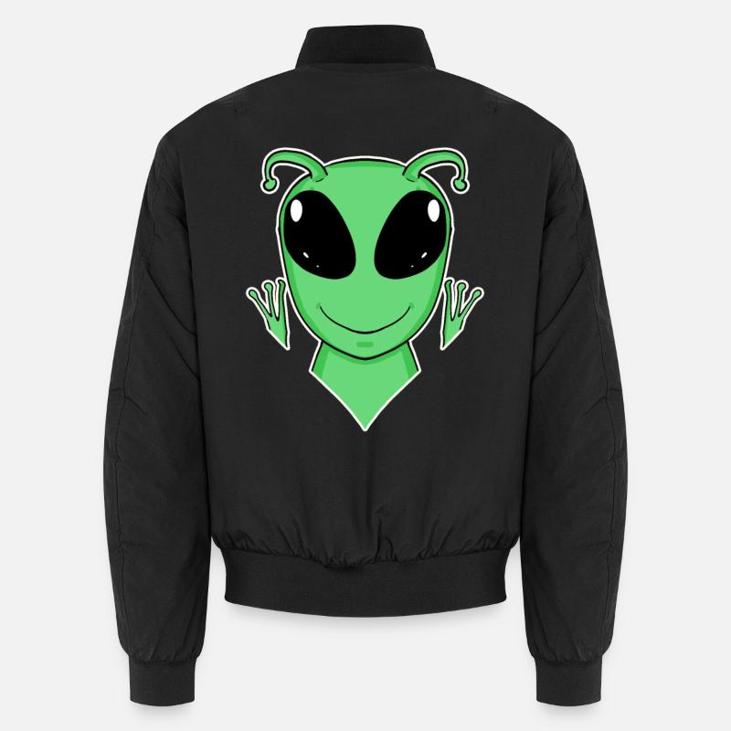 Alien Head - Unisex Bomber Jacket - black
