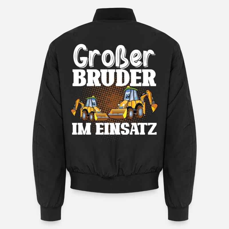 Großer Bruder Im Einsatz Bagger Unisex Bomberjacke