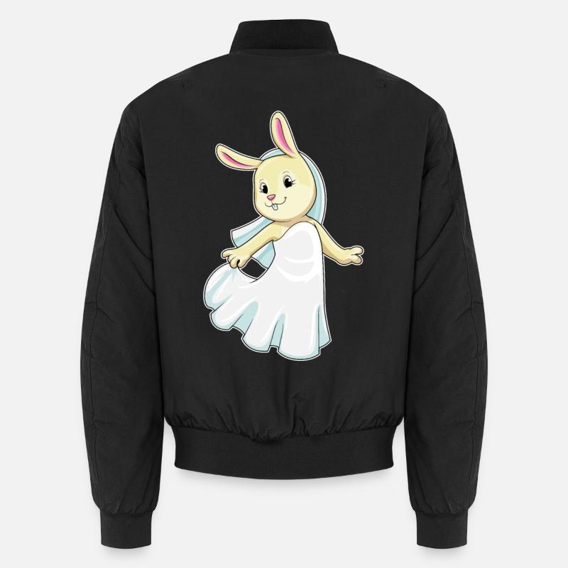 Lapin comme mariée avec voile - Bomber unisexe - noir