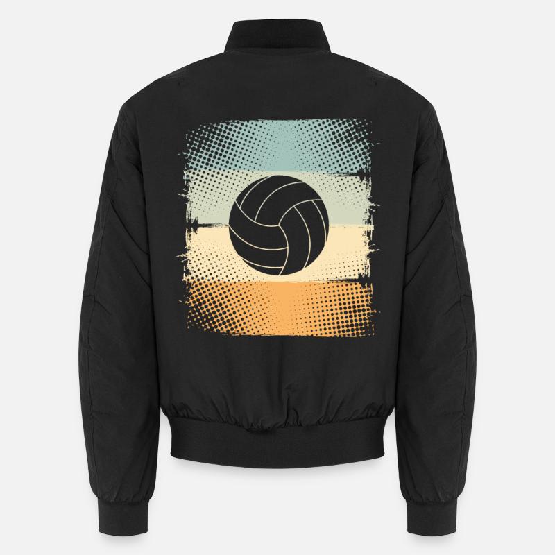 Volleyball - Unisex Bomberjacke - Schwarz