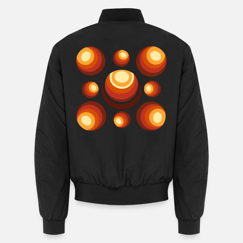 Retro Kugel Muster Mid-Century - Unisex Bomberjacke - Schwarz