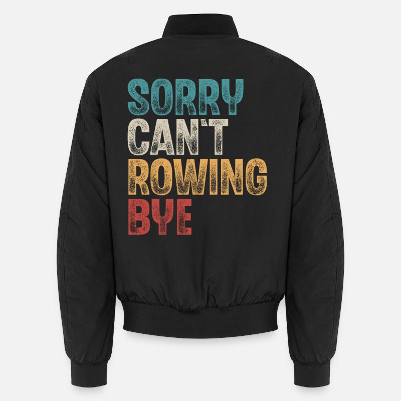 Rudern Ruderer Ruderboot - Unisex Bomberjacke - Schwarz