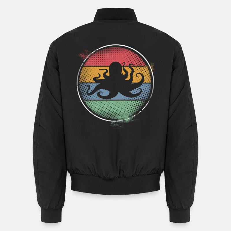 Oktopus Tintenfisch Krake Meerestier Unisex Bomberjacke