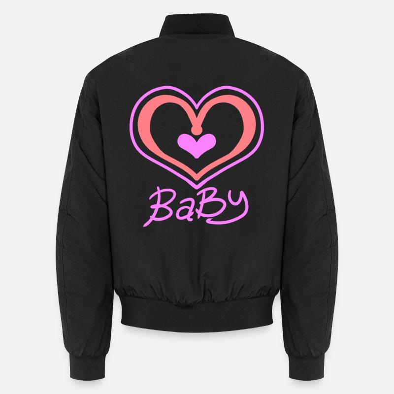 Baby Heart - Unisex Bomber Jacket - black