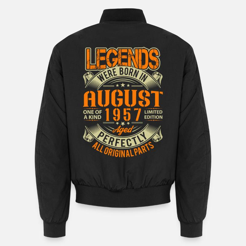 1957 August Geburtstag Legende Unisex Bomberjacke