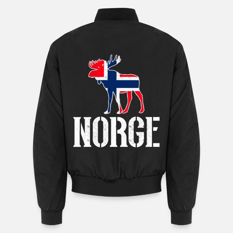 Norwegen - Unisex Bomberjacke - Schwarz