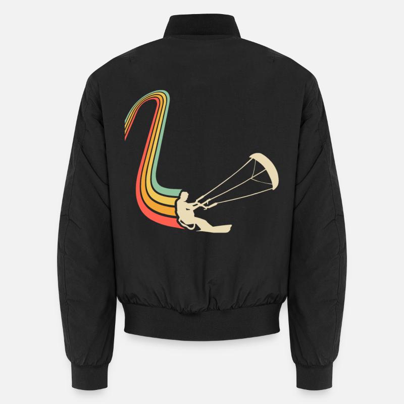 Kitesurfen Kitesurf Kitesurfer Kiteboard - Unisex Bomber Jacket - black
