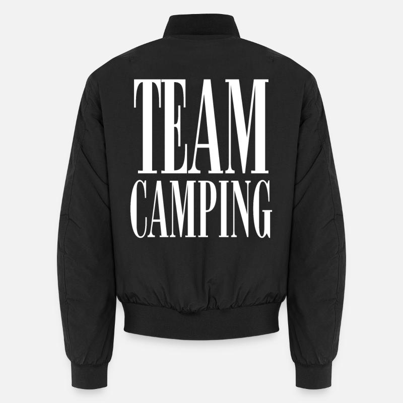 Camping Team Campen Camper - Unisex Bomber Jacket - black