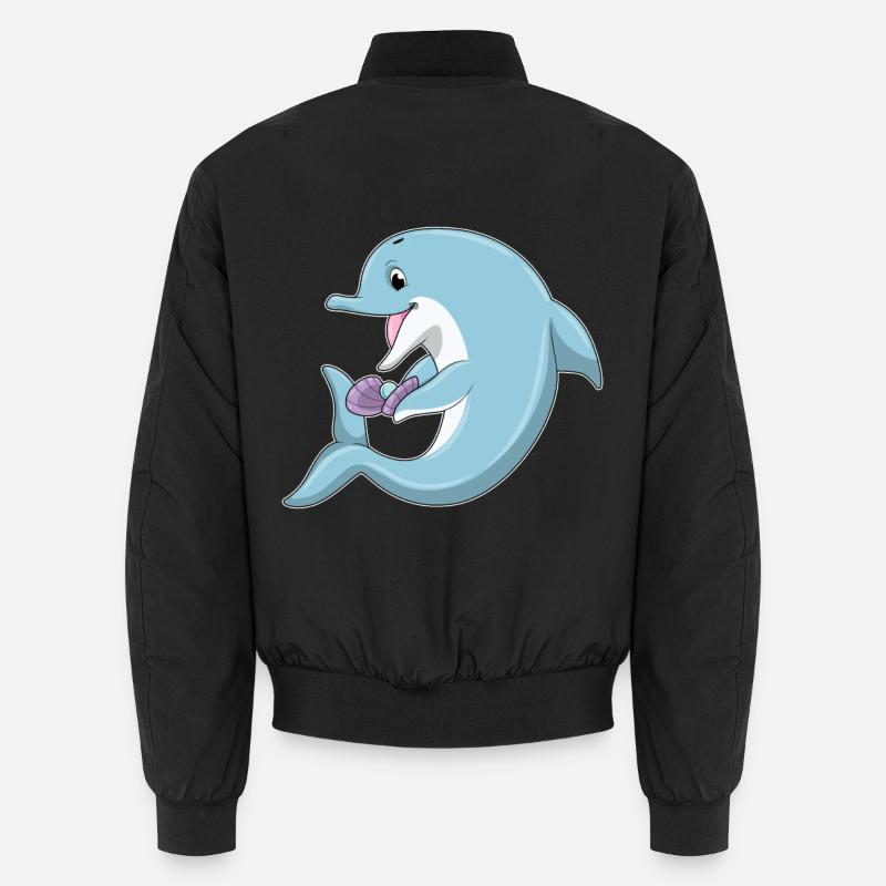 Dolphin Pearl - Unisex Bomber Jacket - black