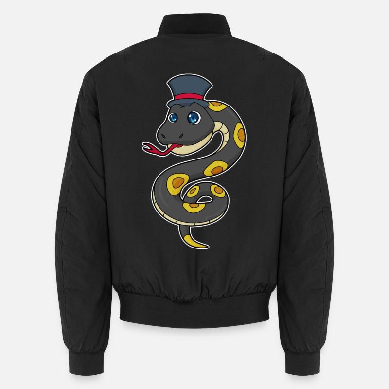 Snake Cylinder - Unisex Bomber Jacket - black