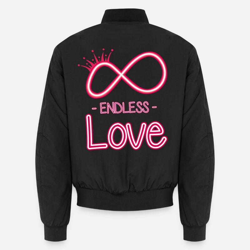 symbole de l’amour éternel - Bomber unisexe - noir