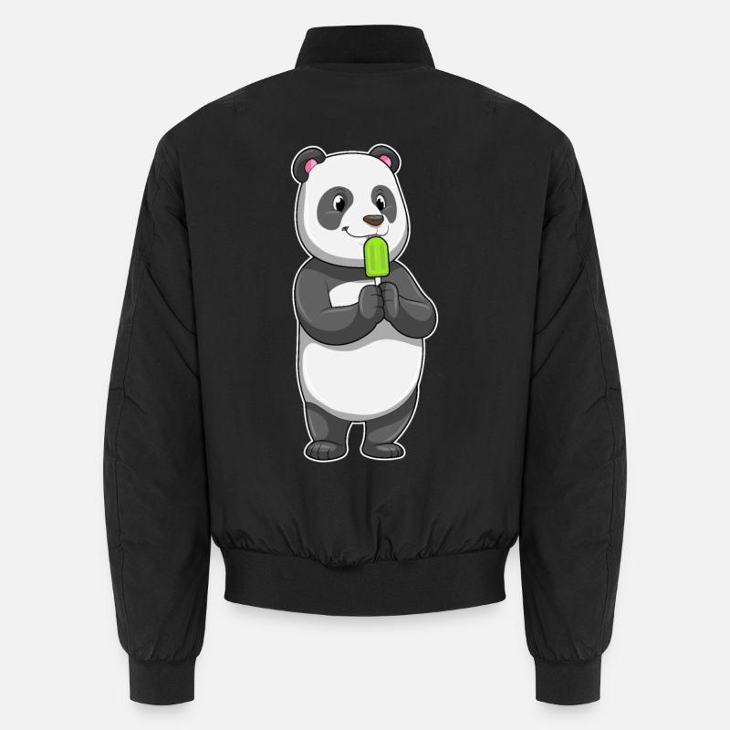 Panda Popsicles - Unisex Bomber Jacket - black