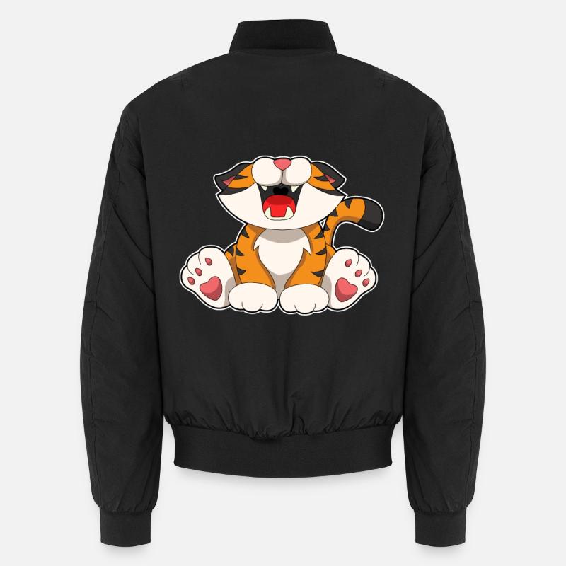 Brüllender Tiger - Unisex Bomberjacke - Schwarz