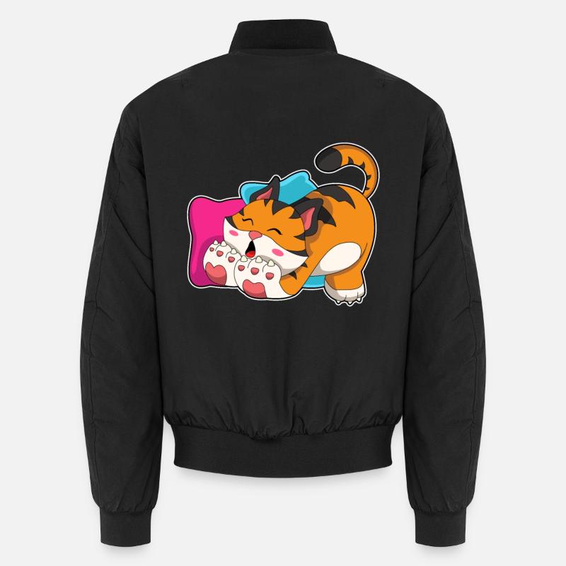 Tiger müde - Unisex Bomberjacke - Schwarz