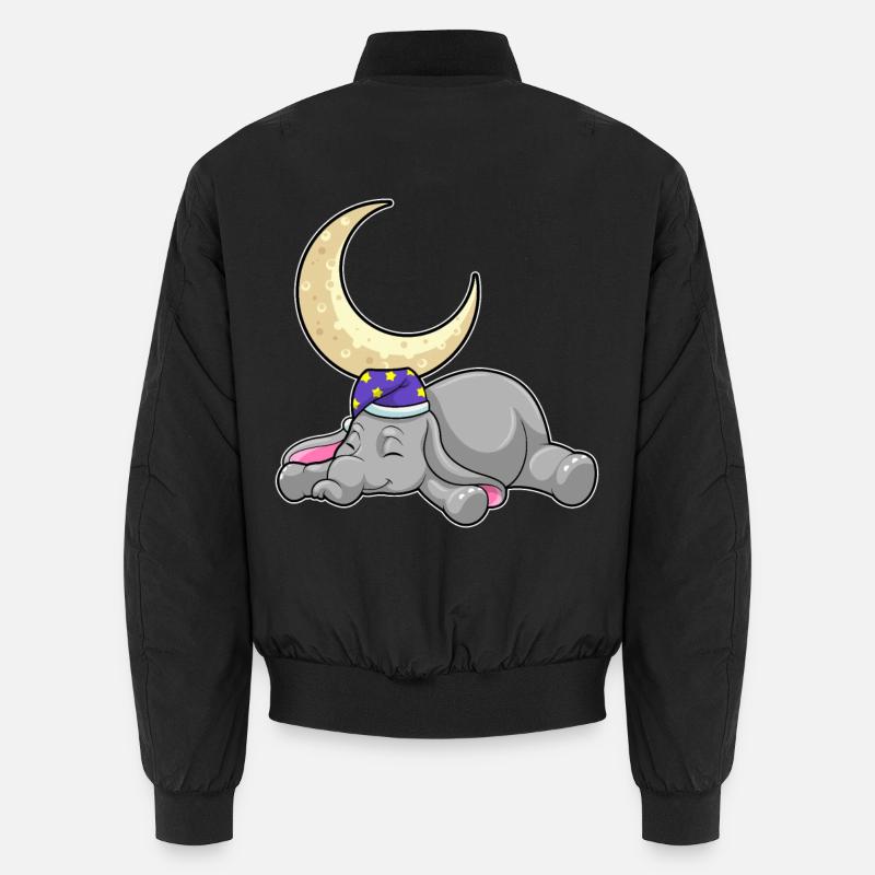 Elephant Moon - Unisex Bomber Jacket - black