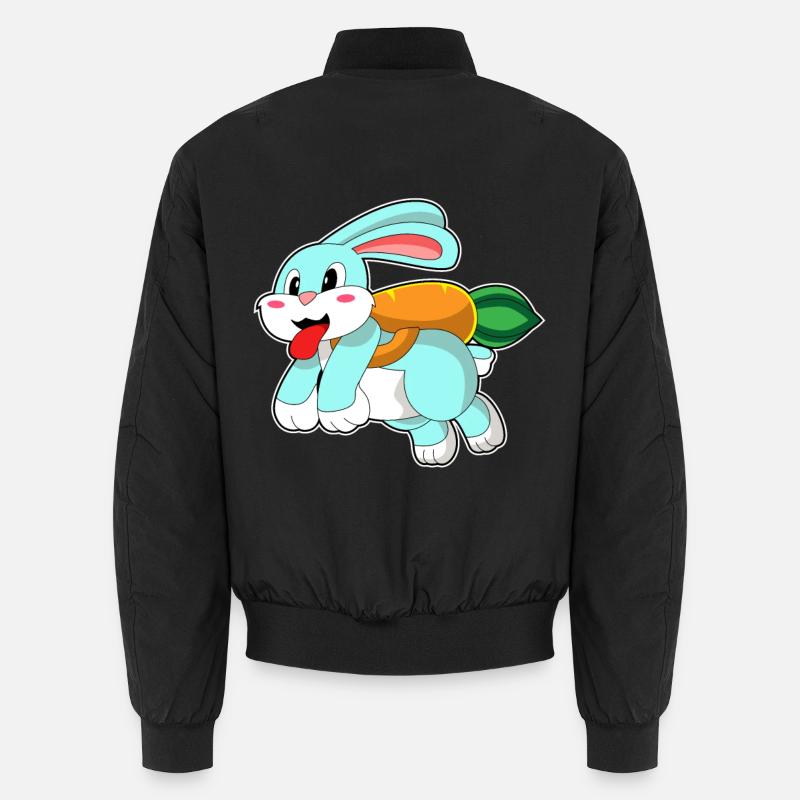 Rabbit Carrot - Unisex Bomber Jacket - black