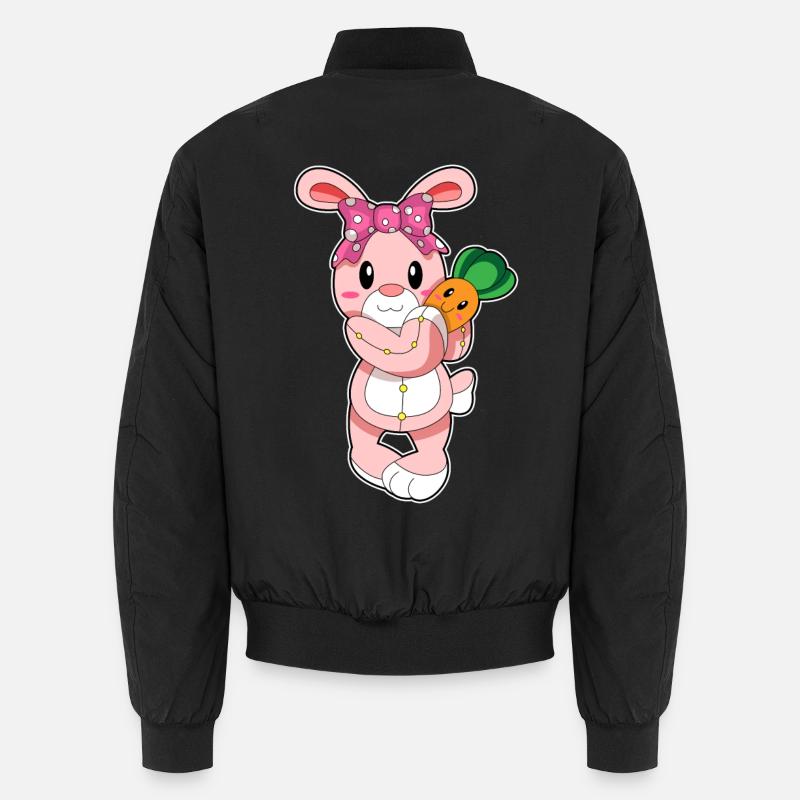 Bunny Carrot - Unisex Bomber Jacket - black