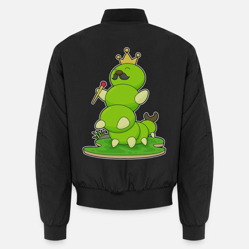 Raupe Krone - Unisex Bomberjacke - Schwarz