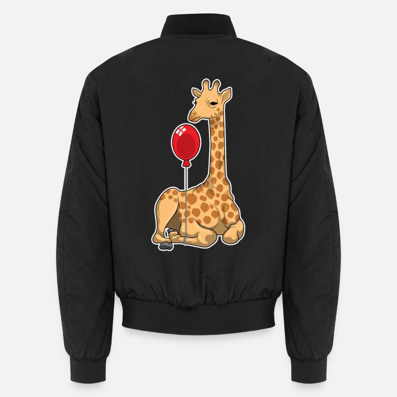 Ballon girafe - Bomber unisexe - noir