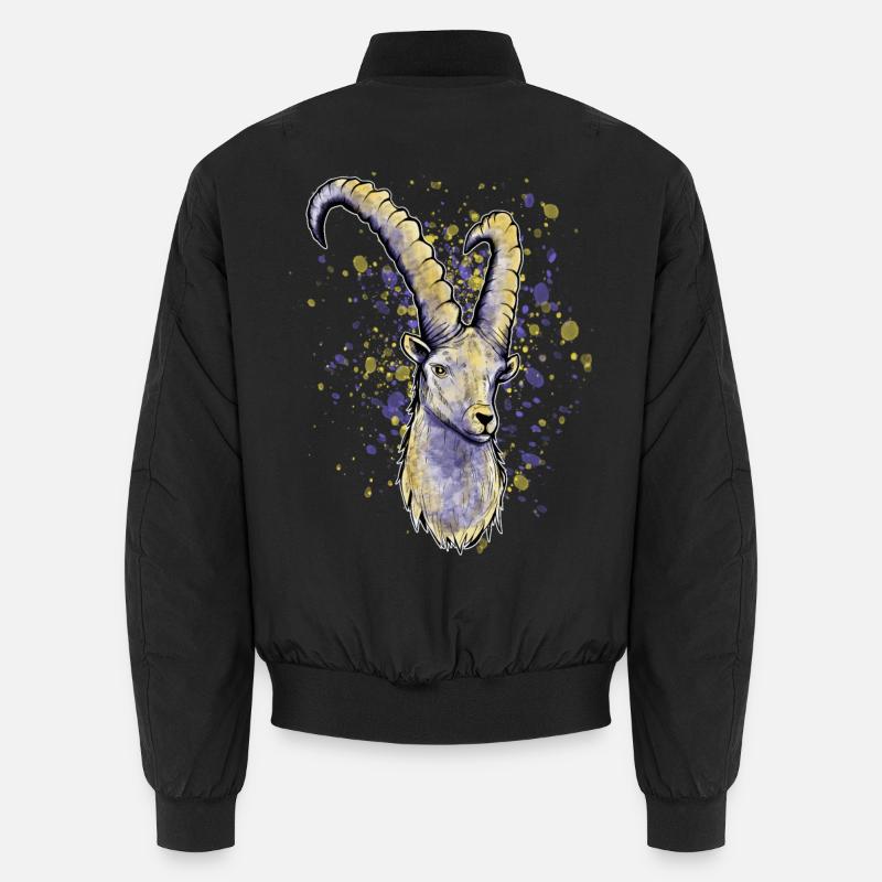 Steinbock Astrologie - Unisex Bomberjacke - Schwarz