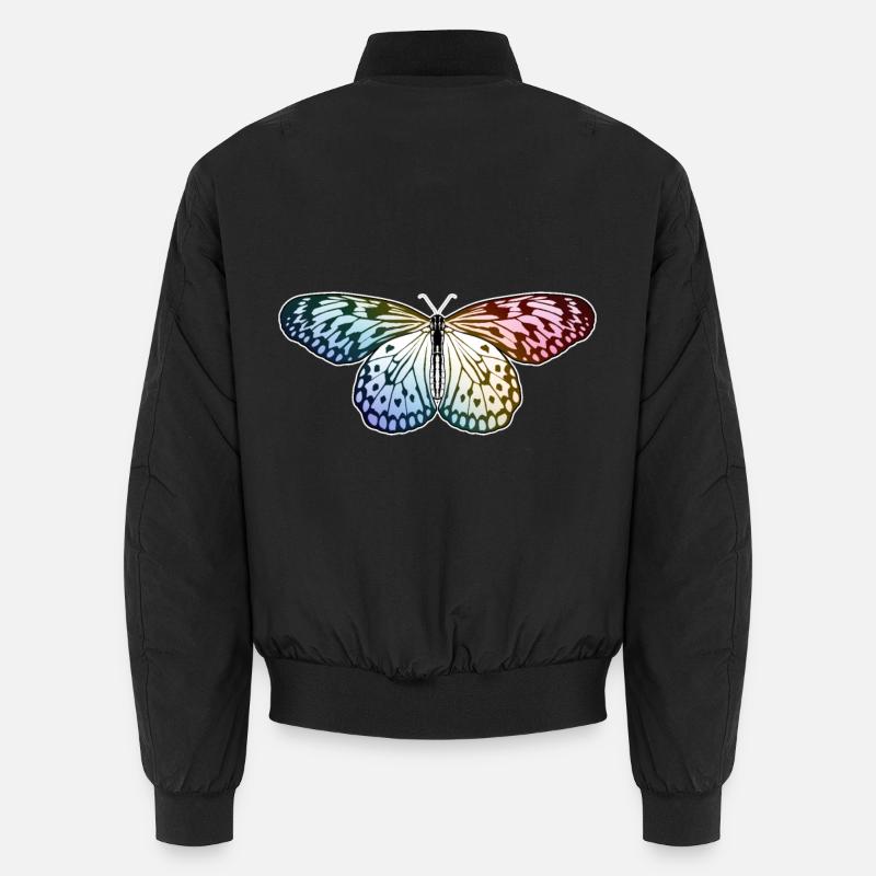 Schmetterling Regenbogen - Unisex Bomberjacke - Schwarz