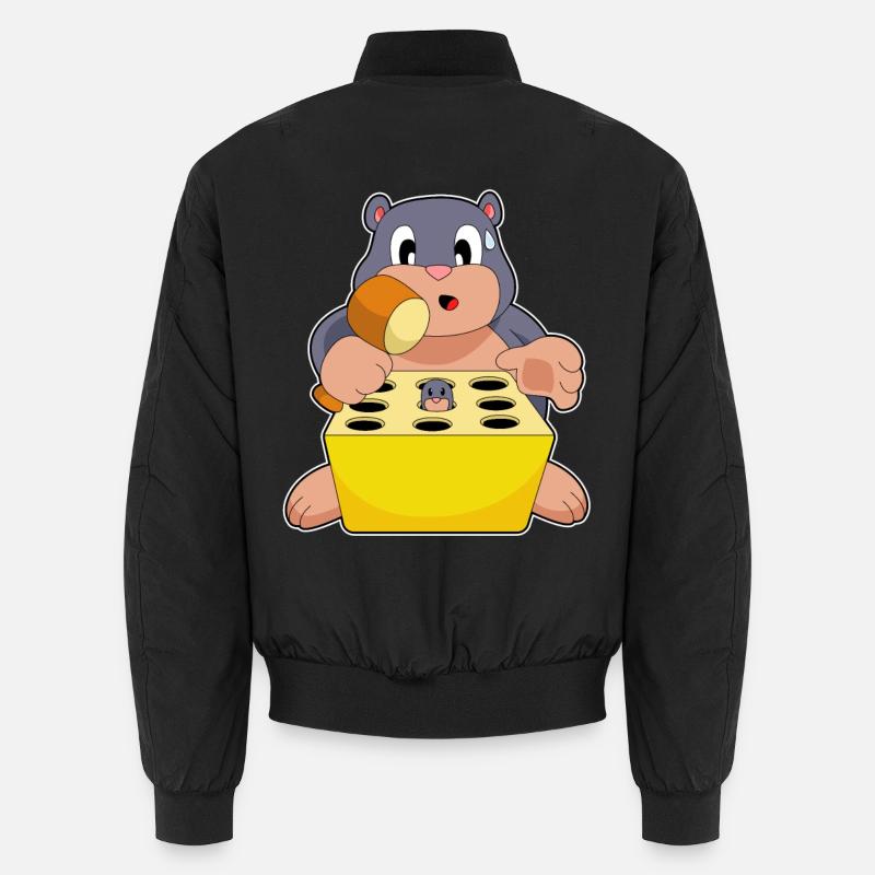 Mole Game - Unisex Bomber Jacket - black
