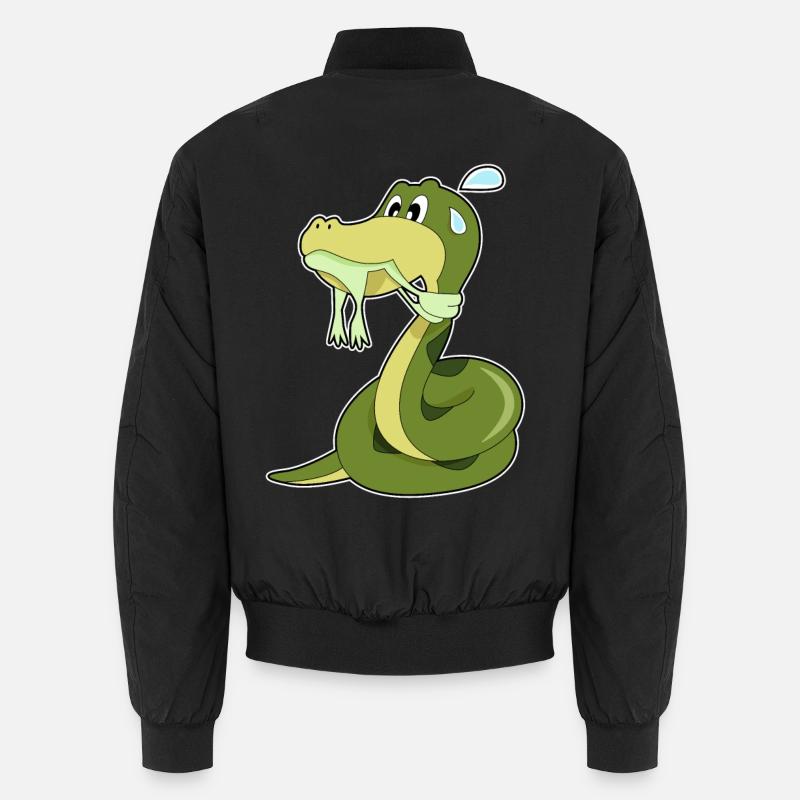 Funny snake - Unisex Bomber Jacket - black