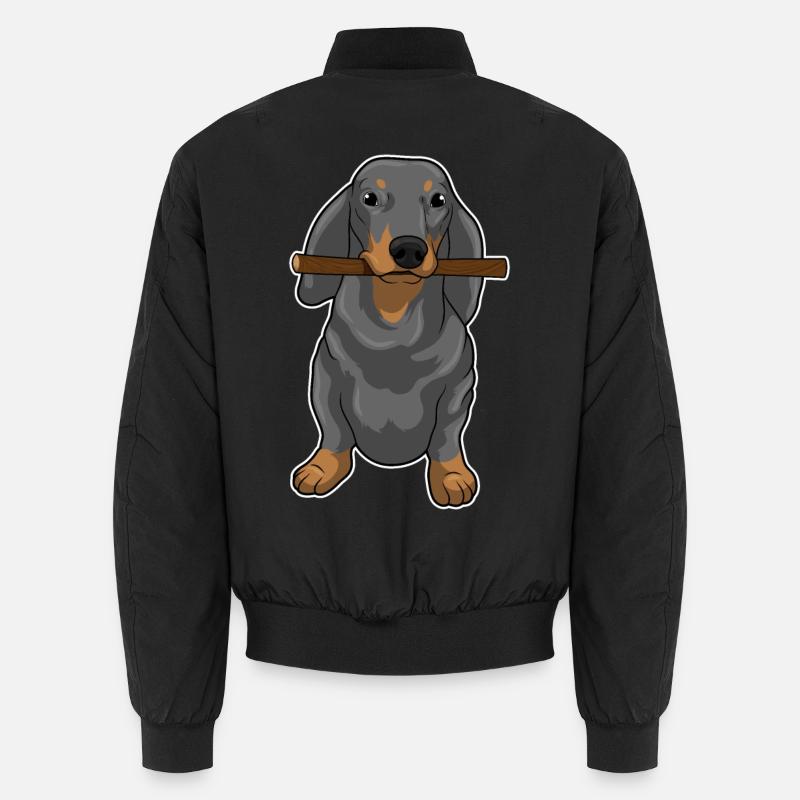 Teckel Stock - Bomber unisexe - noir