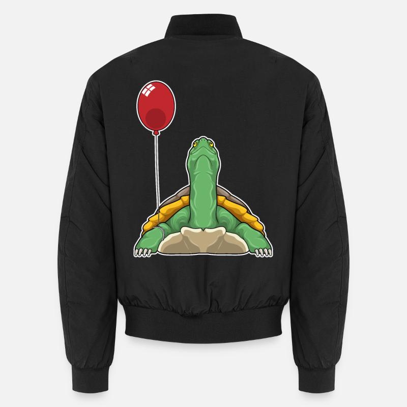 Turtle Balloon - Unisex Bomber Jacket - black