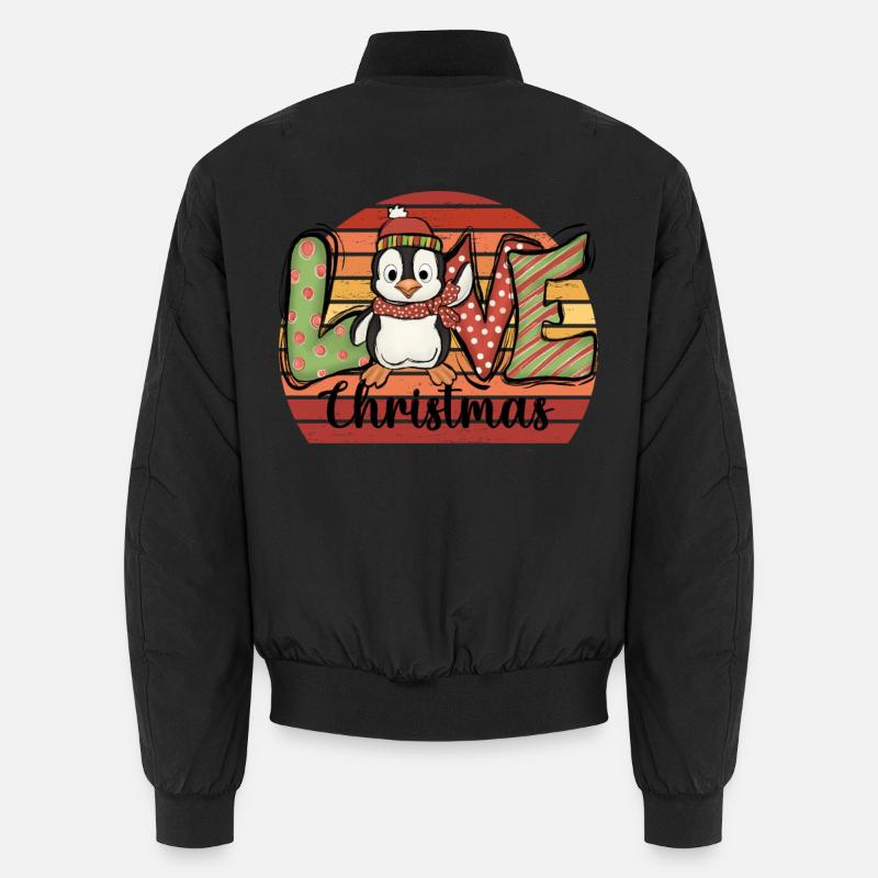 Weihnachtspinguin Pinguin Weihnachten Geschenk Unisex Bomberjacke