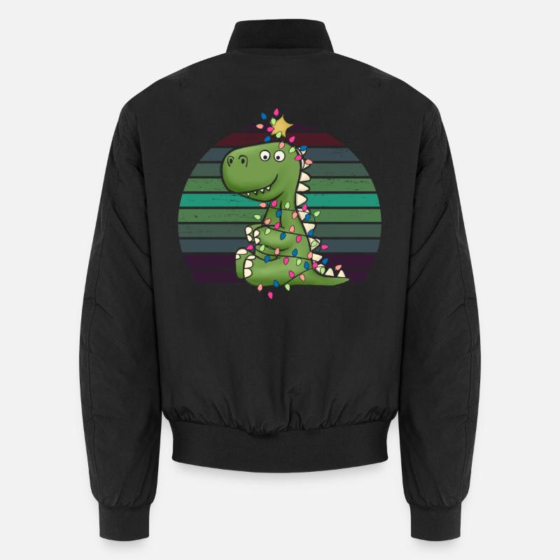 Süßer Dino Lichterkette Tree Rex Schlafanzug Unisex Bomberjacke