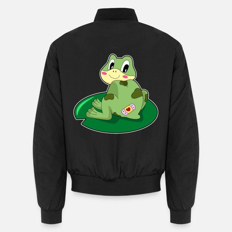 Frosch Pflaster - Unisex Bomberjacke - Schwarz