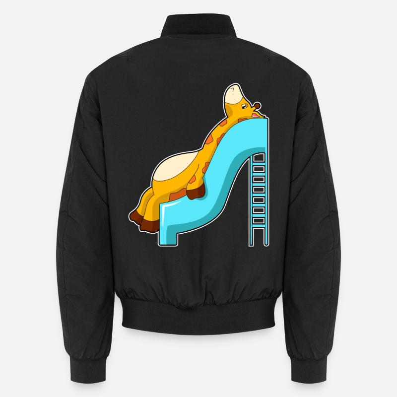 Giraffe Slide - Unisex Bomber Jacket - black