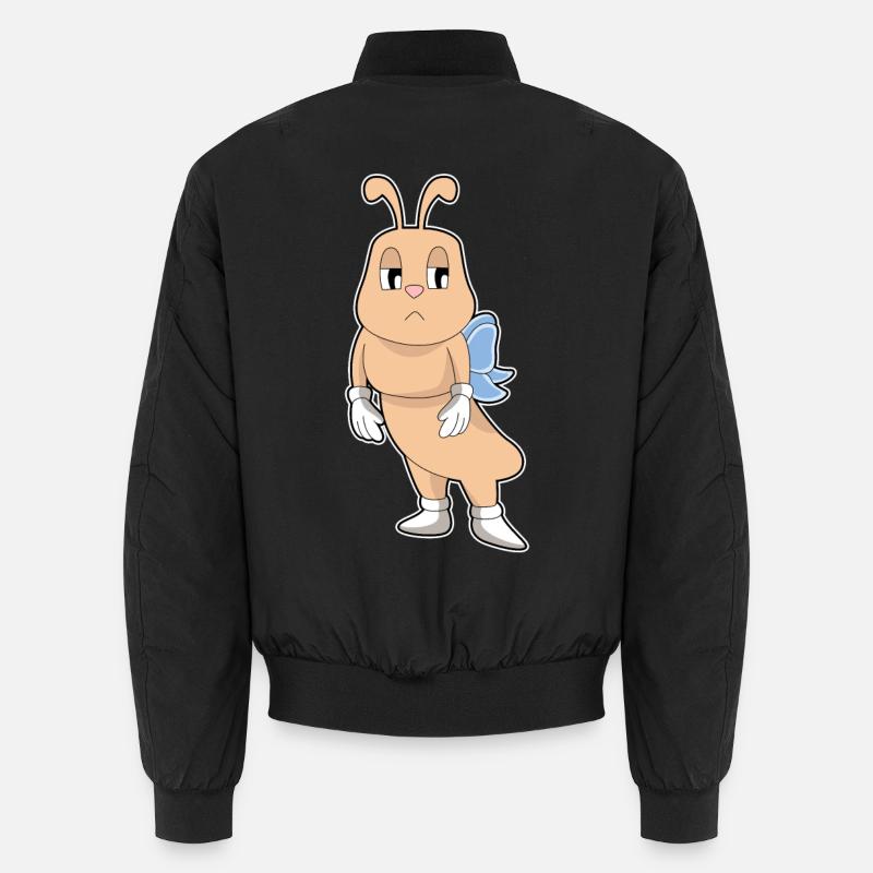 Caterpillar Butterfly - Unisex Bomber Jacket - black