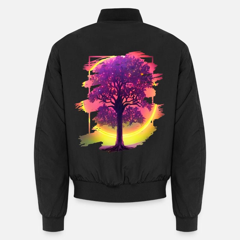 Lebensbaum - Unisex Bomberjacke - Schwarz