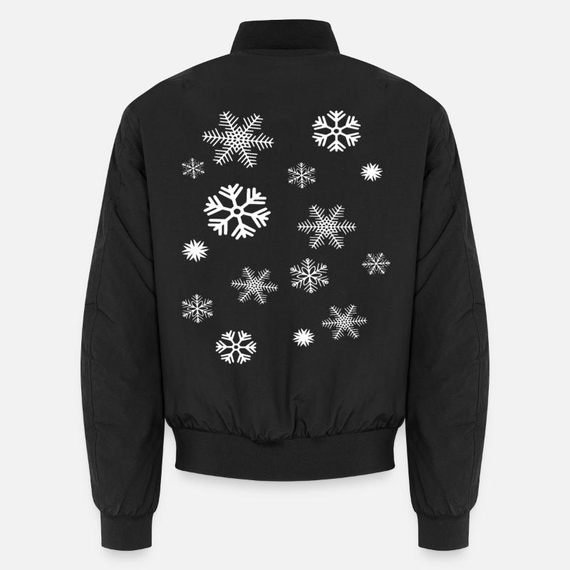 Flocons - Bomber unisexe - noir