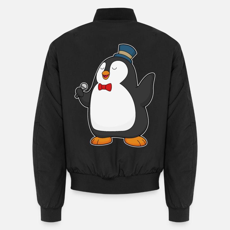 Penguin Singer Microphone - Bomber unisexe - noir