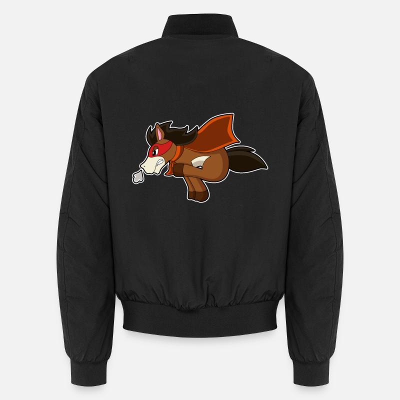 Pferd Held - Unisex Bomberjacke - Schwarz