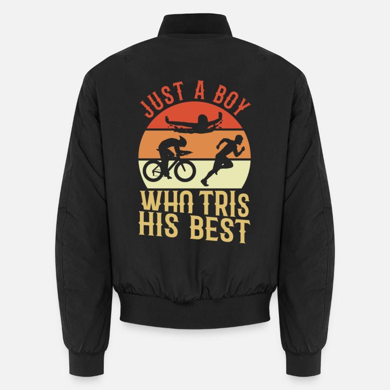 Triathlete - Unisex Bomber Jacket - black