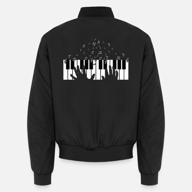 Touches de piano - Bomber unisexe - noir